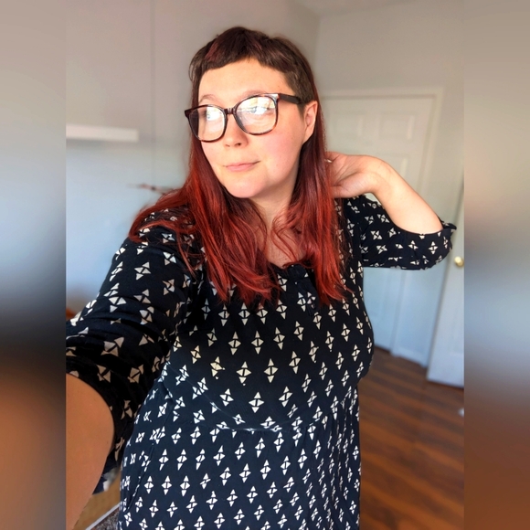 Plus size, Fair Trade, hand block printed, hand sewn Dress 100% Organic Cotton - Picture 8 of 8